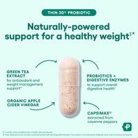 Thumbnail for Physician's CHOICE Probiotics for Weight Management & Bloating - 6 Probiotic Strains - Prebiotics - Key ingredient Cayenne - Supports Gut Health - Weight Management for Women & Men - Green Tea - 30 CT