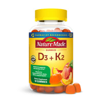 Thumbnail for Nature Made Vitamin D3 K2 Gummies, Vitamin D 5000 IU Per Serving for Bone, Teeth, Muscle and Immune Support, 50 Gummy Vitamins, 25 Day Supply