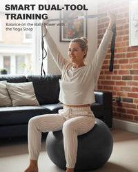Thumbnail for Trideer Yoga Ball for Exercise, Pregnancy & Birthing, 5 Sizes Exercise Ball for Physical Therapy, Stability, Fitness, Quick Pump Included