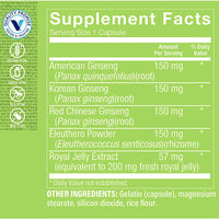 Thumbnail for The Vitamin Shoppe Ginseng - Energy Support, Mental Clarity & Adaptogenic Wellness (120 Capsules)
