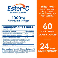 Thumbnail for Ester-C Vitamin C, 1,000 mg, 60 Coated Tablets (Packaging May Vary)