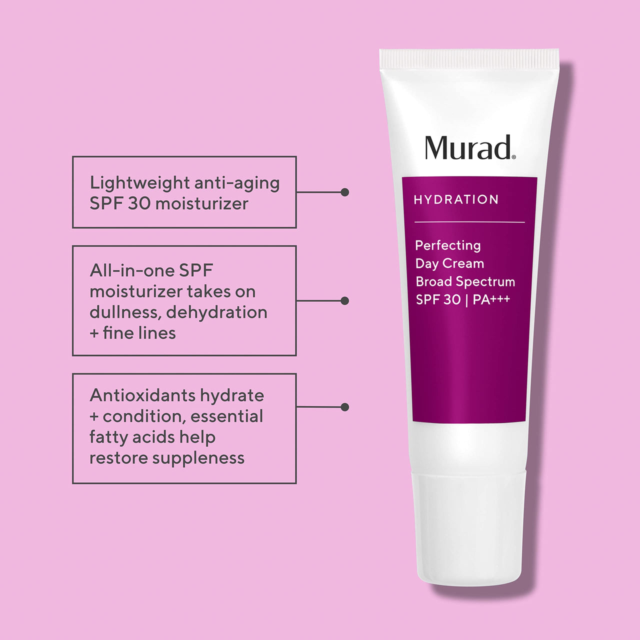 Murad Perfecting Day Cream Broad Spectrum SPF 30 - Hydration SPF Facial Moisturizer Cream with SPF, 1.7 Fl Oz