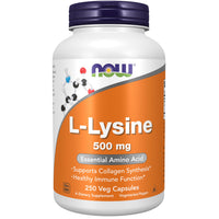 Thumbnail for L-Lysine, 500 mg, 250 Veg Capsules, Now Foods
