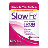 Thumbnail for Slow Fe 45mg Iron Supplement for Iron Deficiency, Slow Release, High Potency, Easy to Swallow Tablets - 60 Count
