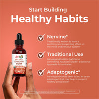 Thumbnail for MaryRuth Organics Ashwagandha Root | USDA Organic Ashwagandha Liquid Drops | Stress Relief, Natural Calm, Relaxation and Mood Support Supplement | Adaptogenic | Nervine | Vegan | Non-GMO | 60 Servings