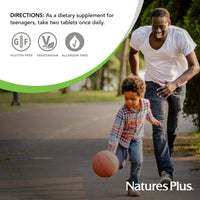 Thumbnail for NaturesPlus Source of Life Power Teen - 90 Vegetarian Tablets - Teen Multivitamin with Minerals & Whole Foods for Mental Focus, Energy Booster - Gluten-Free - 45 Servings