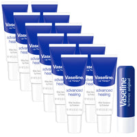 Thumbnail for Vaseline Lip Therapy Advanced Healing Lip Balm Tube 12-Pack – White Petroleum Lip Protectant, 0.25 Oz Ea