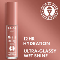 Thumbnail for NYX PROFESSIONAL MAKEUP This Is Milky Gloss, Lip Gloss with 12 Hour Hydration, Vegan - Choco Latte Shake (Milk Chocolate)