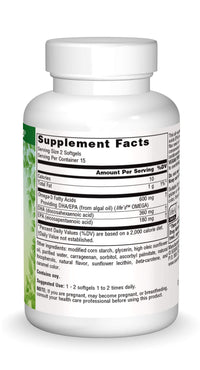 Thumbnail for Source Naturals Vegan True, Non-Fish Omega-3s, EPA-DHA Supports Heart and Brain Health*, 300 mg - 30 Vegan Softgels
