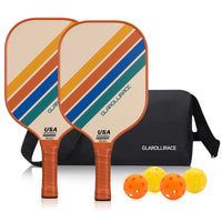 Thumbnail for Pickleball Paddles Set of 2 Pickleball Rackets,USAPA Approved Pickleball Set of 2 Pickle Ball Paddles,Fiberglass Surface & PP Honeycomb Core,Breathable Handle,4 Indoor & Outdoor Balls,1 Duffel Bag