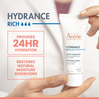 Thumbnail for Avène Hydrance RICH Hydrating Cream, Daily Face Moisturizer, Soothes feelings of skin tightness & discomfort associated with dryness, Dry skin moisturizer, Non-Comedogenic, 1.3 Oz