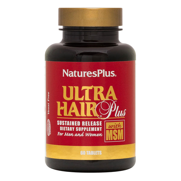 NaturesPlus Ultra Hair Plus - 60 Sustained Release Tablets - Nutritional Support for Healthy Hair Structure - Gluten Free - 30 Servings