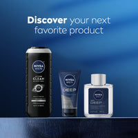 Thumbnail for NIVEA Men Active Clean Body Wash with Natural Charcoal for Normal to Oily Skin, 3-in-1 Charcoal Body Wash, Face and Hair, Draws Out Dirt and Impurities, 16.9 Fl Oz Bottle, Pack of 3