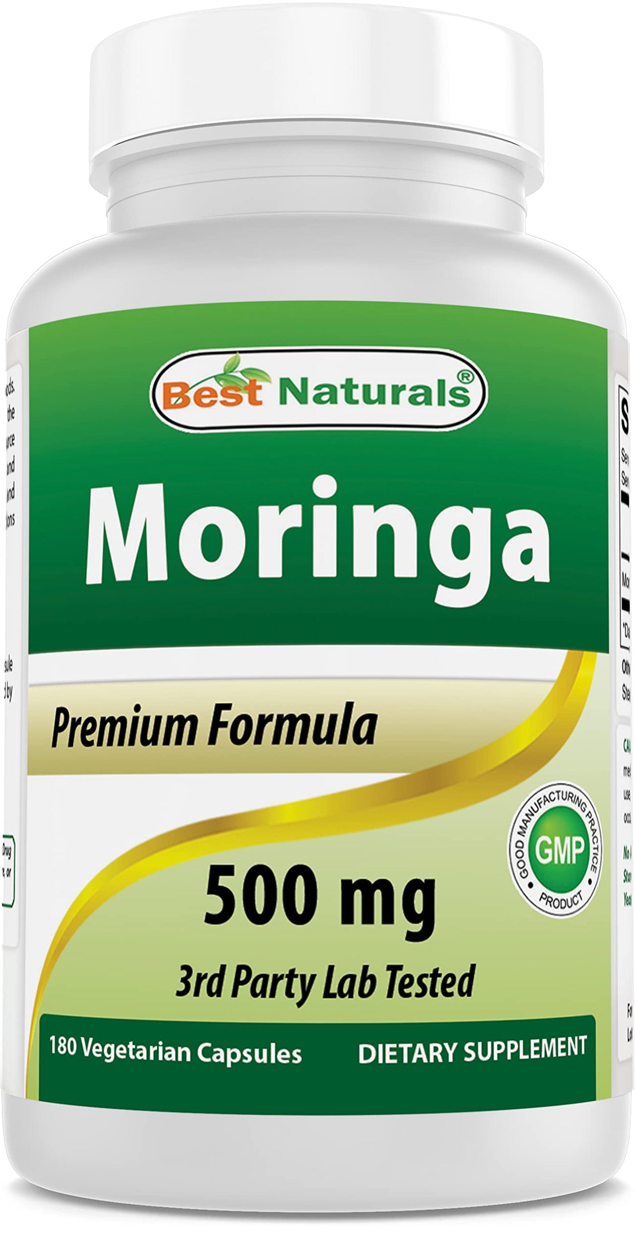 Best Naturals Moringa 500 mg 180 Vegetarian Capsules