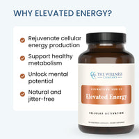 Thumbnail for The Wellness Company Elevated Energy | 120 Capsules (2 Month Supply) | Natural Energy Booster with Herbal Extracts | Non-GMO, Vegan, Gluten Free