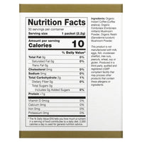 Thumbnail for California Gold Nutrition CafeCeps, Certified Organic Instant Coffee with Cordyceps, and Reishi Mushroom Powder, 30 Packets, 0.08 oz (2.2 g) Each