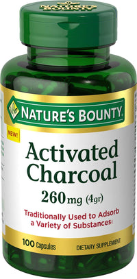 Thumbnail for Nature's Bounty Activated Charcoal 260 mg, 100 Capsules, Dietary Supplement to Support a Healthy Lifestyle