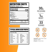 Thumbnail for BulkSupplements.com Whey Protein Isolate Powder - Unflavored Whey Protein Powder, Nutritional Supplement - Gluten Free, 30g per Serving, 1kg (2.2 lbs) (Pack of 1)