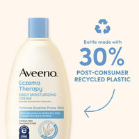 Thumbnail for Aveeno Eczema Therapy Daily Moisturizing Body Cream for Sensitive Skin, Soothing Eczema Relief Cream, Colloidal Oatmeal & Ceramide for Dry & Itchy Skin, Steroid- & Fragrance-Free, 12 oz