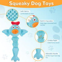 Thumbnail for Fuufome Squeaky Dog Toys for Medium and Small Dogs-Interactive Tug of War Toy for Puppy Teething,Great Plush Dog Toy for Dogs to Keep Them Busy