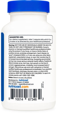 Thumbnail for Nutricost Pregnenolone 10mg, 120 Capsules - Non-GMO, Gluten Free, Vegetarian Capsules