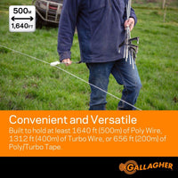 Thumbnail for Gallagher Economy Electric Fence Reel | Holds 1640' Poly Wire and 656' of 0.5
