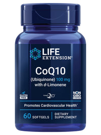 Thumbnail for Life Extension CoQ10 (Ubiquinone) with d-Limonene – Heart Health, Fight General Fatigue, Better Absorption – Gluten-Free, Non-GMO – 60 Softgels