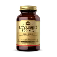 Thumbnail for Solgar L-Tyrosine 500 mg, 100 Vegetable Capsules - Brain & Nervous System Support - Vegan, Gluten Free, Dairy Free, Kosher - 100 Servings,Standard Packaging