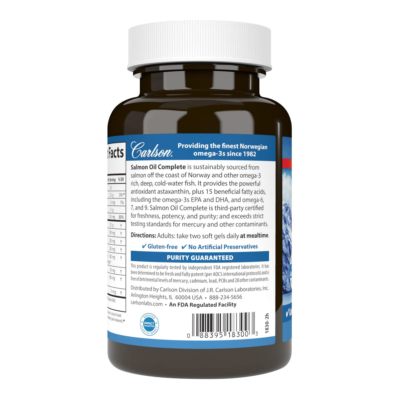 Carlson Labs Salmon Oil Complete Soft Gels, 60 Count