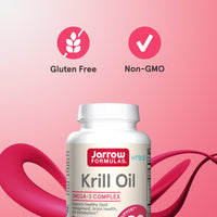 Thumbnail for Jarrow Formulas Krill Oil - Phospholipid Omega-3 Complex with Astaxanthin - 60 Softgels - 30 Servings - Supports Lipid Management, Metabolism, Brain & Heart Health - EPA & DHA - Gluten Free - Non-GMO
