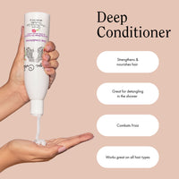 Thumbnail for Rizos Curls Deep Conditioner, Strengthens & Moisturizes Hair while Controlling Frizz, Add Softness and Manageability with Coconut Oil, Sunflower Oil & Shea Butter, 10 oz
