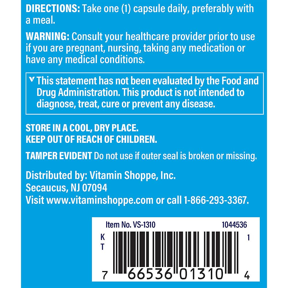 The Vitamin Shoppe No Flush Niacin 500mg - Cholesterol & Cardiovascular Support | Inositol Hexanicotinate | 100 Capsules | Flush-Free