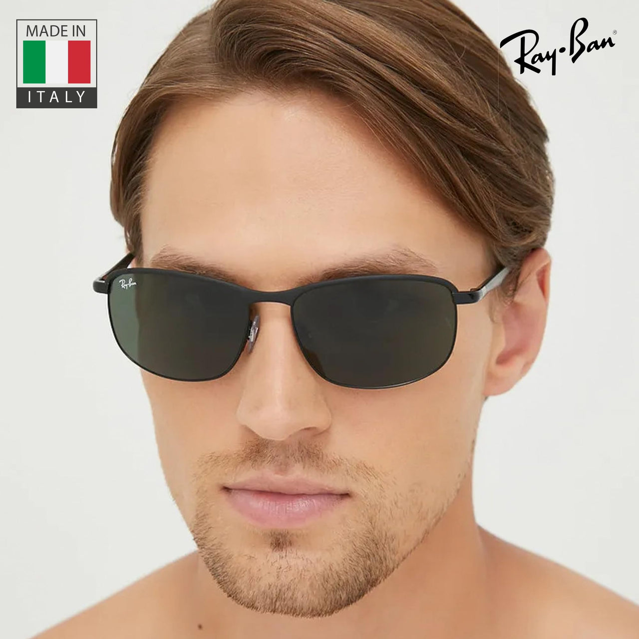 Ray-Ban RB3671CH CHROMANCE POLARIZED Square-Round Shaped Sunglasses for Men & Women – Includes Official Rayban Eyewear Kit – Ideal Formal & Casual Wear Sunglasses – Dark Grey Chromance Lens