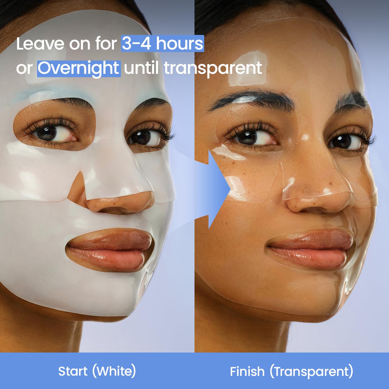 BIODANCE Hydro Cera-nol Real Deep Mask, Hydrating Overnight Hydrogel Face Mask, Moisturizing, Redness Reducing, Quick Soothing, Korean Skin Care |1.19oz(34g) x4ea