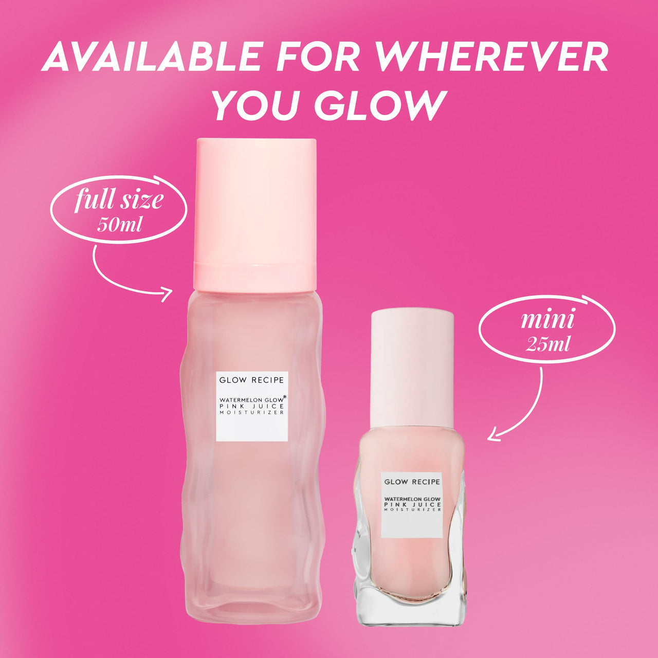 Glow Recipe Pink Juice Water Gel Moisturizer, Korean Gel Moisturizer for Glass Skin, Oil-Free Hydrating Hyaluronic Acid Face Moisturizer for Oily Skin, Non-Comedogenic, Long-Lasting (50ml)