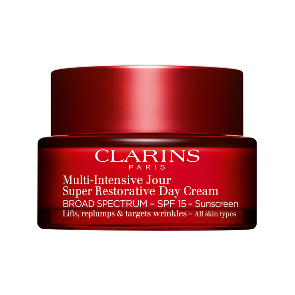 Clarins Super Restorative Day Cream, Broad Spectrum SPF 15 Sunscreen | Anti-Aging Moisturizer For Mature Skin Weakened By Hormonal Changes | Replenishes, Illuminates & Densifies Skin|Targets Wrinkles