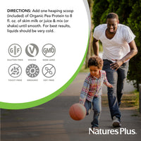 Thumbnail for NaturesPlus Organic Pea Protein - 1.1 lb - Plant-Based Drink Powder - Supports Energy, Recovery & Weight Management - Non-GMO, Sugar Free, Allergen Free, Gluten Free, Vegan - 25 Servings