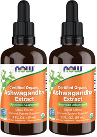 Thumbnail for NOW Supplements, Ashwagandha Liquid Extract, Organic, Immune System Support, 2 Fluid Ounces (Pack of 2)