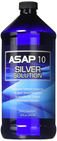 Thumbnail for American Biotech Labs - ASAP 10 Silver Solution - Immune System Support, 10 ppm Silver Solution Dietary Supplement - 32 fl. oz.