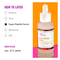 Thumbnail for Good Molecules Super Peptide Serum - Anti-aging Facial Serum with Peptides and Copper Tripeptides to Plump and Firm - Water-Based Skincare for Face