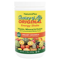 Thumbnail for NaturesPlus Source of Life Energy Shake, Creamy Granola - 1.1 lbs - Provides 13g Complete Protein, Vitamins & Minerals - Non-GMO, Gluten Free, Vegetarian - 13 Total Servings