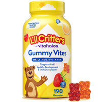 Thumbnail for L'il Critters Gummy Vites Daily Kids Multivitamins Assorted Fruit Flavors for Ages 2+ Toddlers & Kids, Gummy Vitamin with Vitamin C and D, 95-190 Day Supply, 190 Gummies