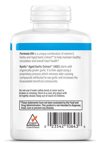Thumbnail for Kyolic Aged Garlic Extract Formula 106, Circulation Health, 300 Capsules (Packaging May Vary)