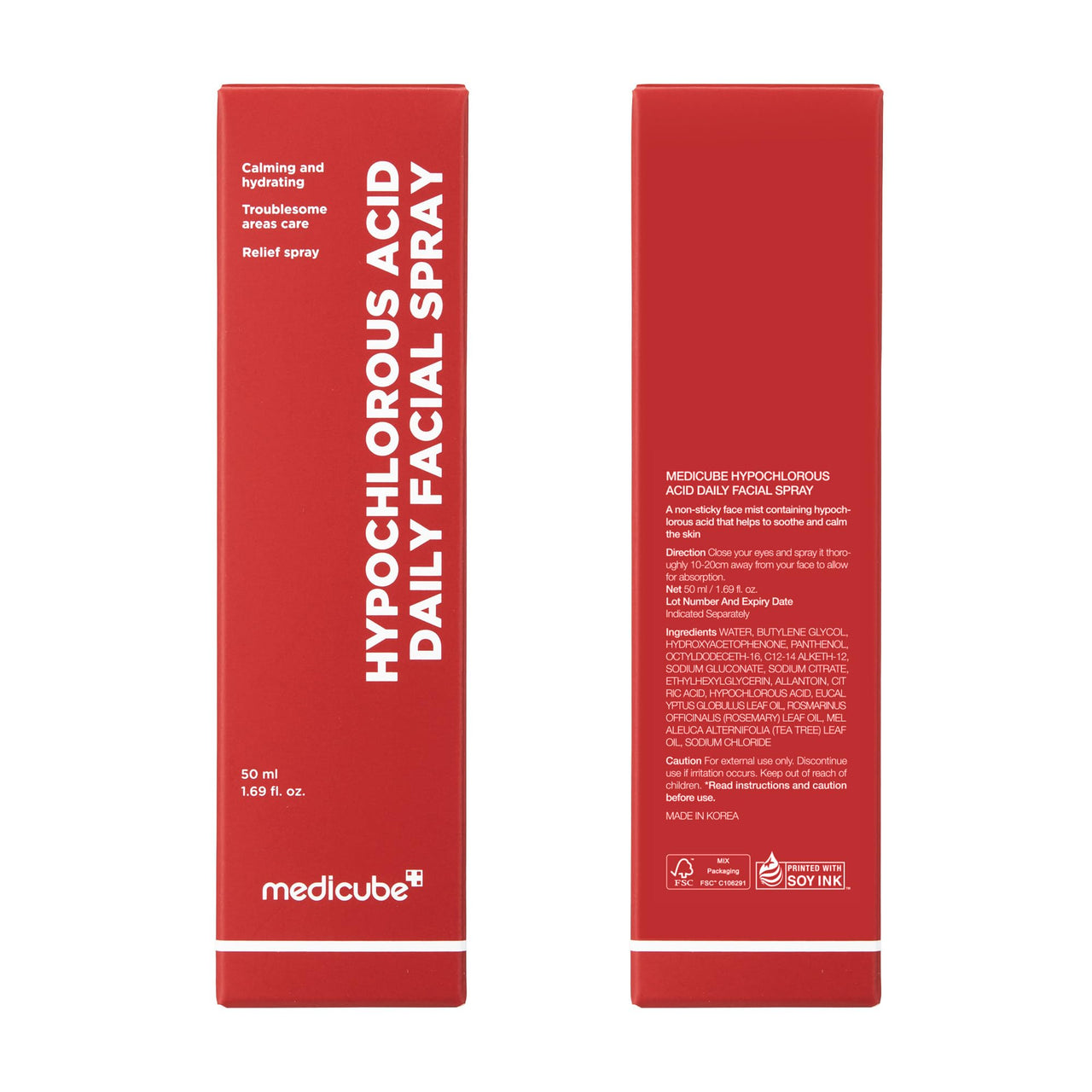 medicube Power Soothing Spray | Hypochlorous Acid Spray For All Skin Types, Delicate Skin | Daily Skin Solution & Post-Sun Care | HOCI Facial Mist for Soothing & Calming | Korean Skincare | 1.69 fl.oz