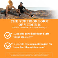 Thumbnail for Doctor's Best Natural Vitamin K2 Mk-7 with MenaQ7, 100mcg Vitamin K2 Supplement Supports Bone Health, Non-GMO, 60 Veggie Capsules