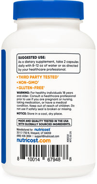 Thumbnail for Nutricost Resveratrol 700mg, 120 Capsules - Vegan, Gluten Free, Non-GMO