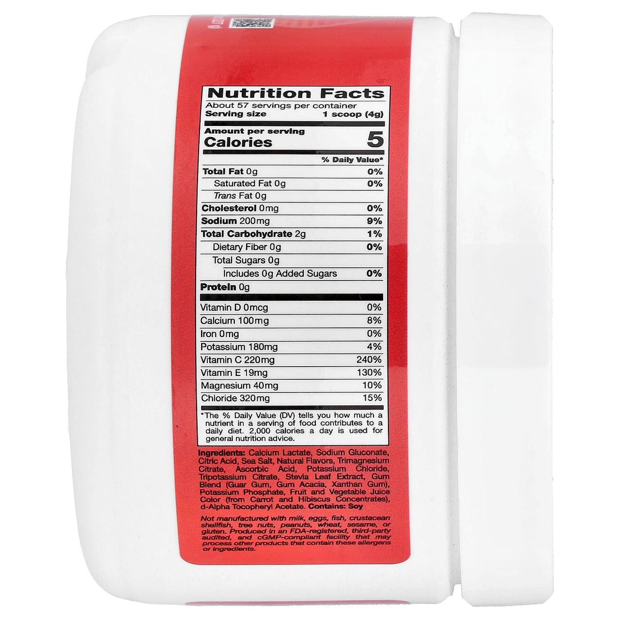 California Gold Nutrition Beverages, HydrationUP®, Electrolyte Drink Mix with Calcium, Potassium, Vitamin C, and Vitamin E, Fruit Punch, 8 oz (227 g)