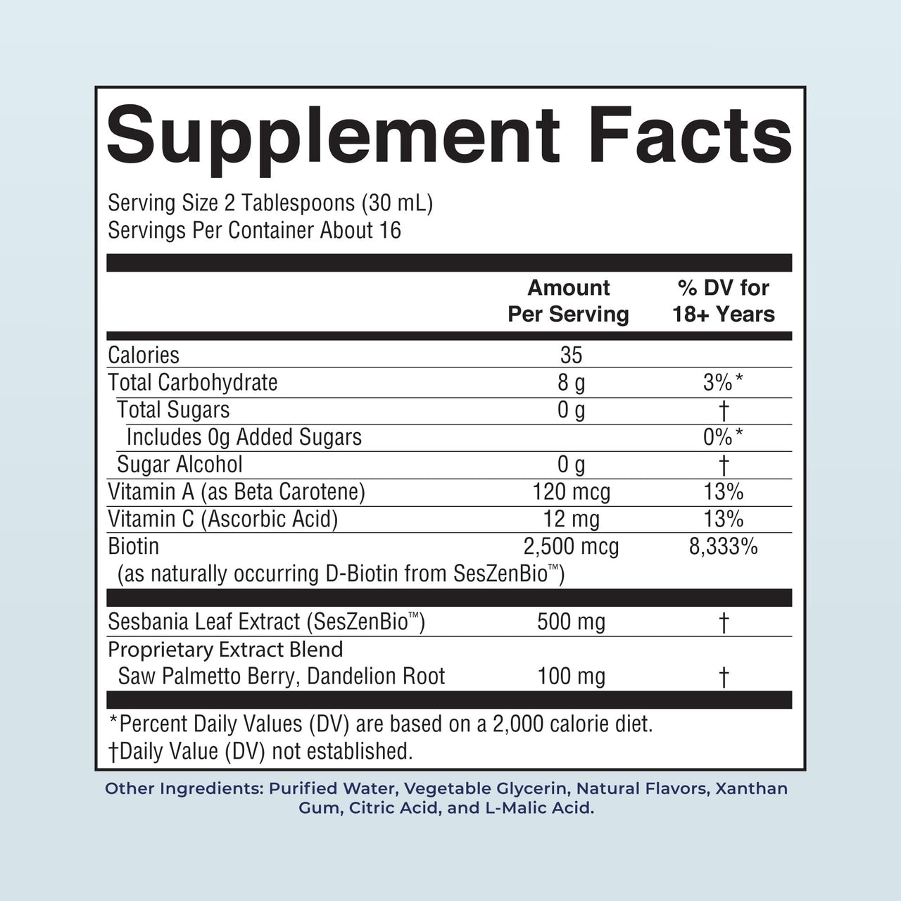 MARYRUTH'S Daily Liquid Hair Formula, Thicker, Stronger Hair in Women, 16oz