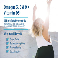 Thumbnail for Nordic Naturals Complete Omega-D3, Lemon Flavor - 120 Soft Gels - 565 mg Omega-3 + 70 mg GLA + 1000 IU Vitamin D3 - EPA & DHA - Healthy Skin, Cognition, Positive Mood - Non-GMO - 60 Servings