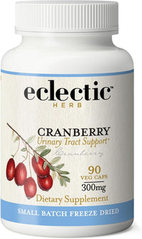 Thumbnail for Eclectic Herb - Premium Freeze Dried Cranberry Capsules | Urinary Tract Support | Cranberry Supplement for Urinary Tract Health | US-Grown, Organic, Non-GMO, Gluten Free, Vegan (90 CT | 300 mg)